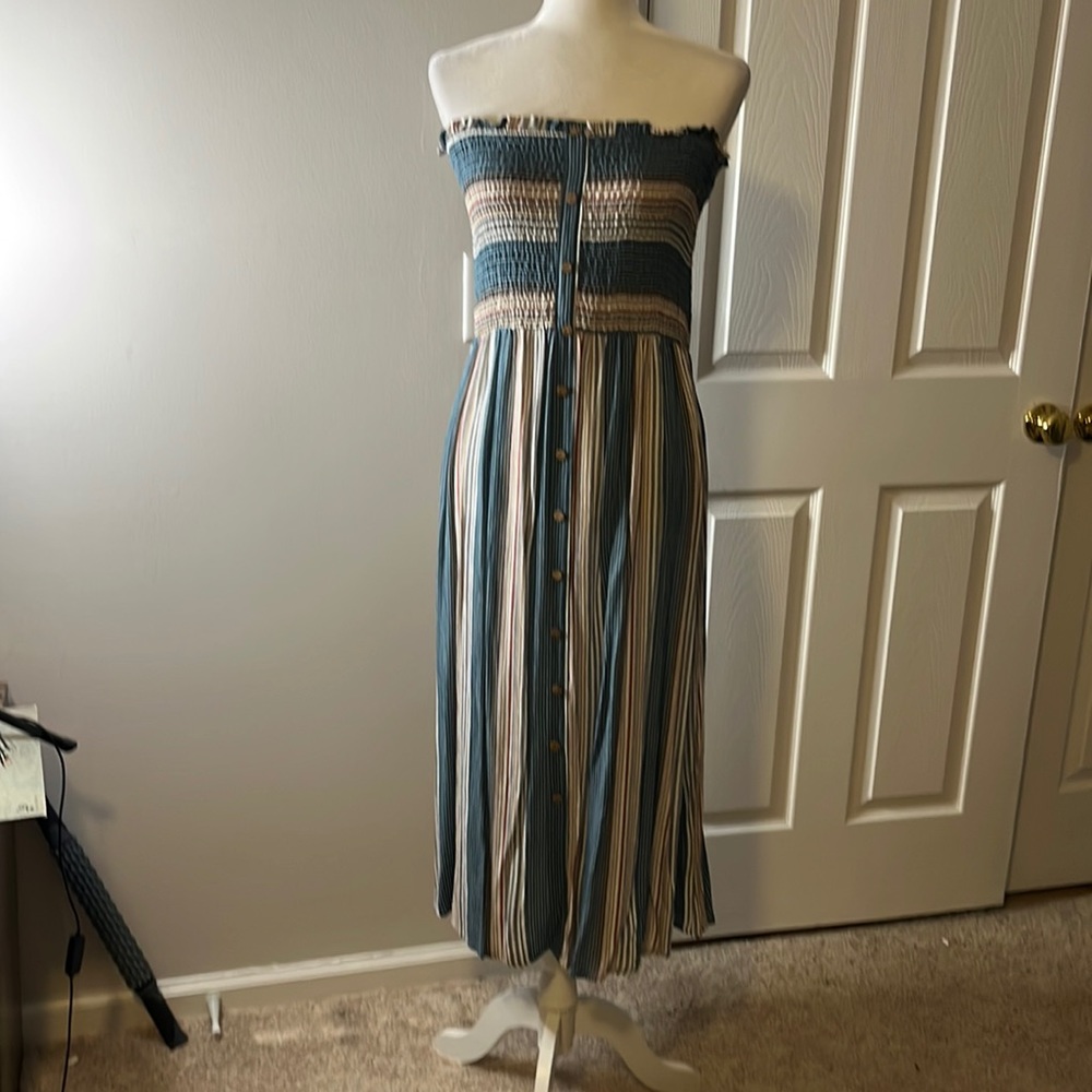 Smocked strapless sundress